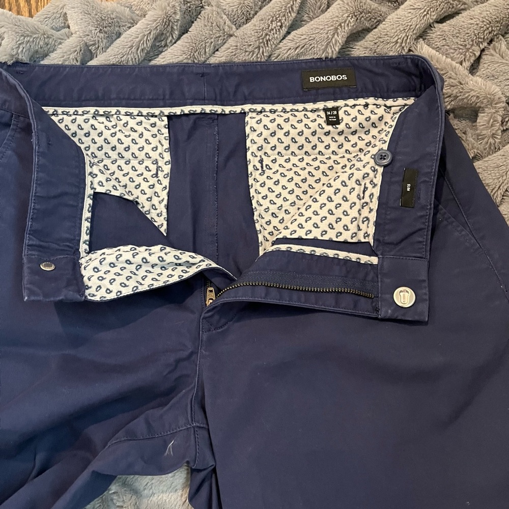 Bonobos Slim Blue Chinos Size 34w - Picture 10 of 14